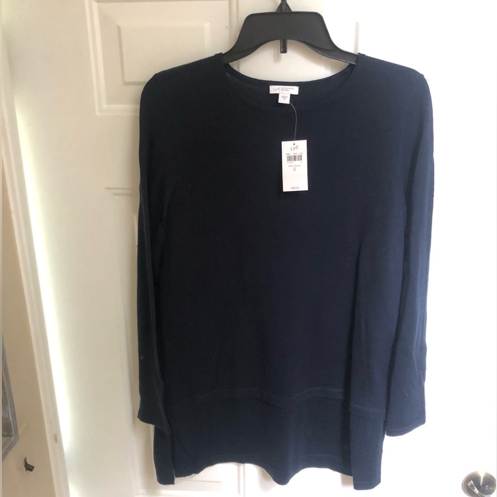 NWT. J Jill navy blue sweater. Size: small.